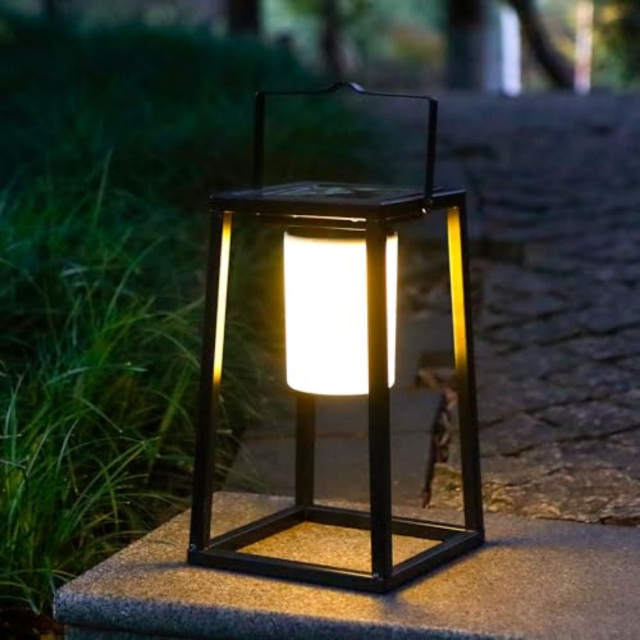 Solar Lamp - Lanterne solaire d'extérieur de 5 pouces,