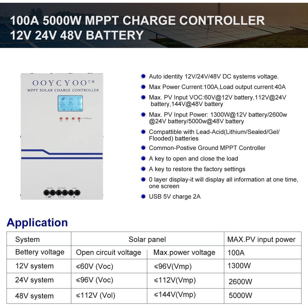 Contrôleur de charge solaire M - Charge Controller Solar avis et prix